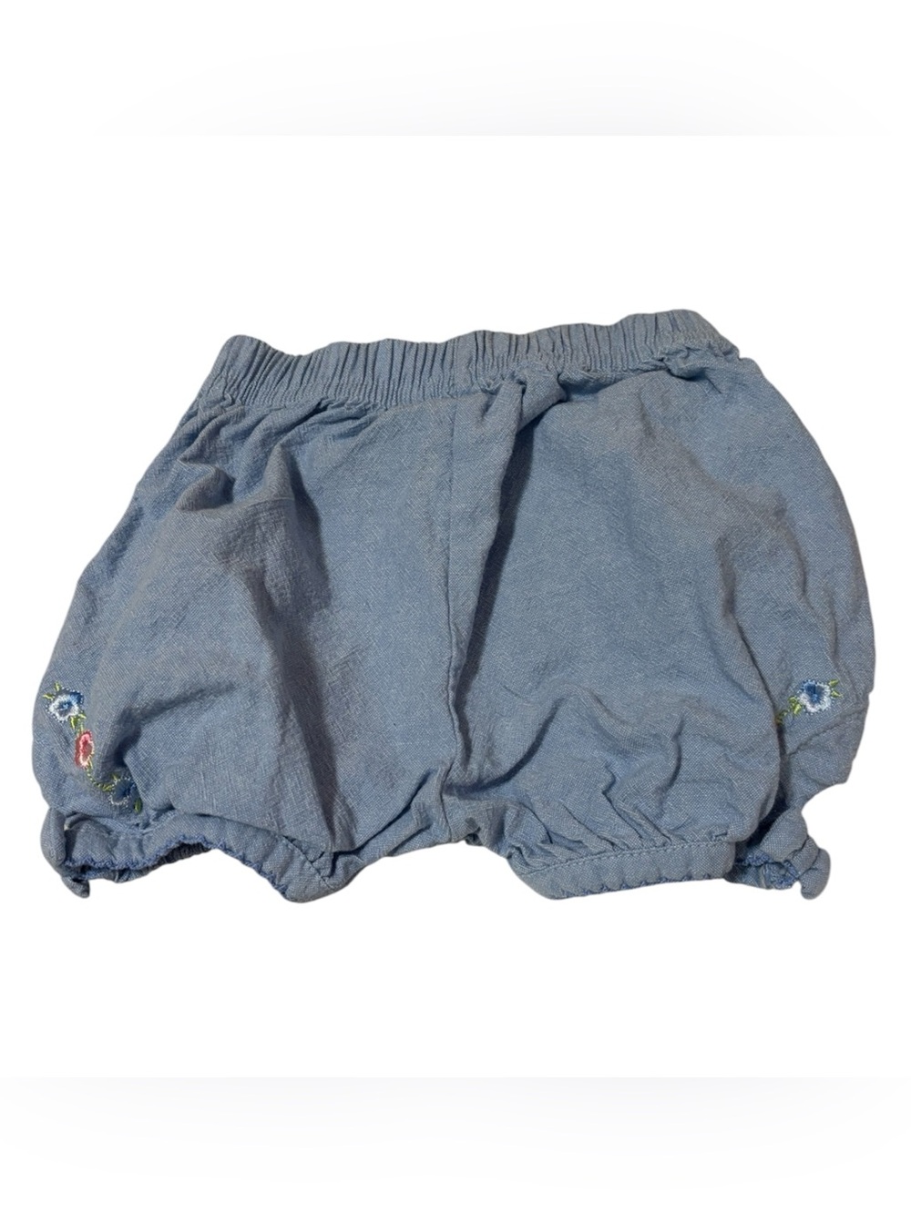 🟢Unbranded Blue Baby Bloomers with Floral Embroidery